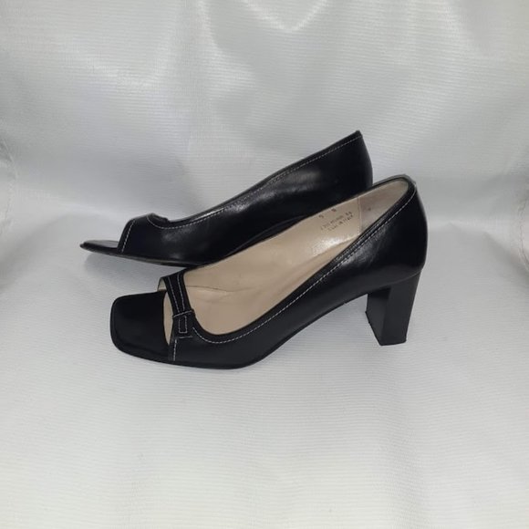 Coach Open Toe Heel Black 9 B - Picture 5 of 5